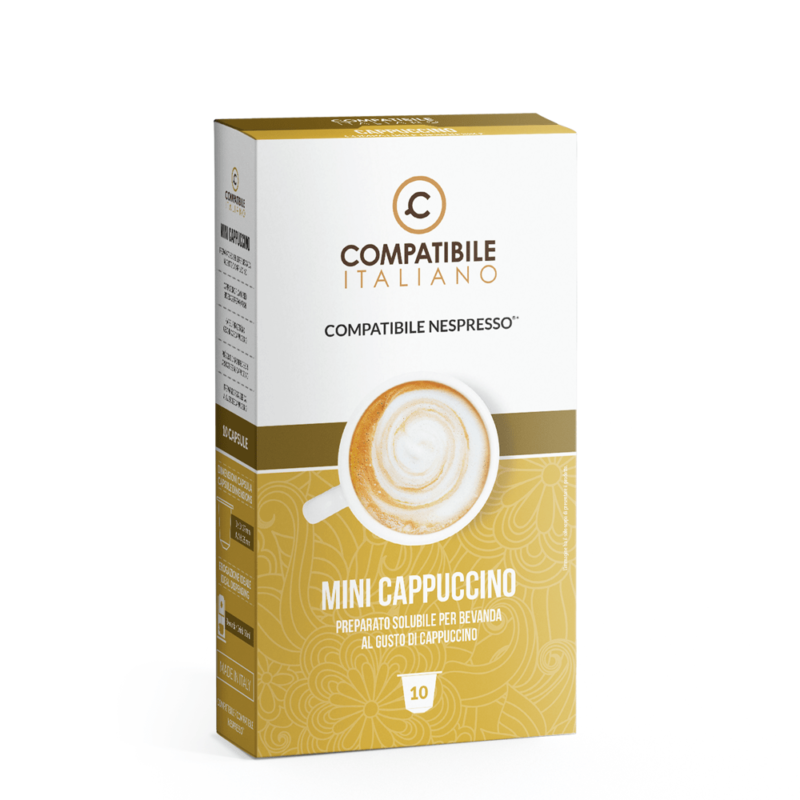 Cappuccino mini, Compatibile Nespresso, 10 capsule, Compatibile Italiano