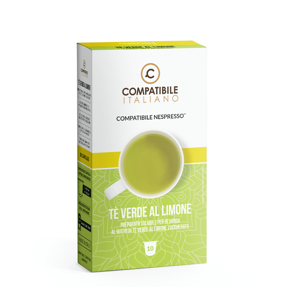 Tè Verde in foglia, Compatibile Nespresso, 10 capsule, Compatibile Italiano