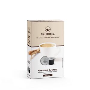 Ginseng Amaro, Compatibile Nespresso, 10 capsule plastica, Cialdeitalia