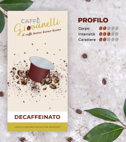 decaffeinato caffè giovanelli plastica